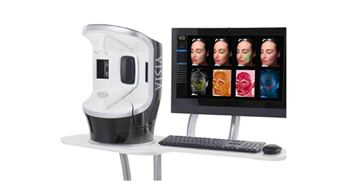 VISIA Evolution 実機と4分析画面の表示例