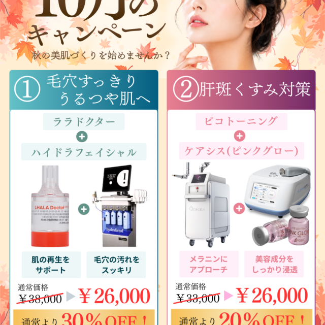 2026年10月キャンペーンの毛穴・肝斑くすみ対策セット